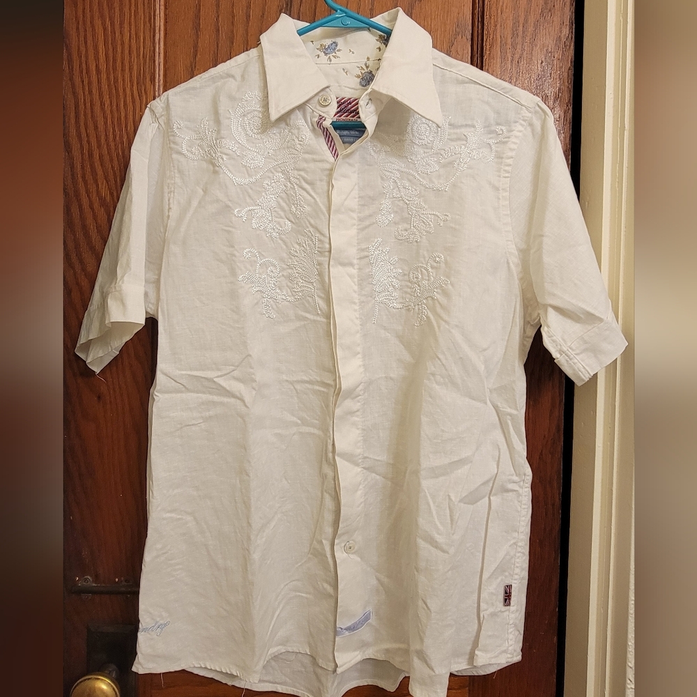 Men's English Laundry Short Sleeve  Button Down Shirt Size Medium